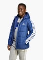 adidas Essentials 3-Streifen gefütterte Kinderjacke Blau 142223 2