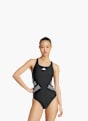 adidas Logo C-Back Badeanzug Schwarz 132000 2
