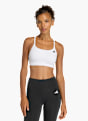 adidas Optime Essentials leicht stützender Workout BH Weiß 168786 3
