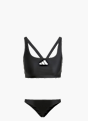 adidas 3-Streifen V-Back Bikini Schwarz 132430 1