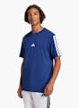 adidas Essentials 3-Streifen Single Jersey T-Shirt Blau 141420 2