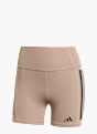 adidas Optimé 3-Streifen 1/4 kurze Leggings Braun 142732 1