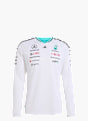 adidas MERCEDES - AMG PETRONAS FORMULA 1 TEAM AUTHENTIC LANGÄRMELIGES FAHRERTRIKOT Weiß 157357 1