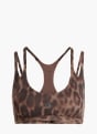 adidas Optime Leopard Träger-BH mit leichtem Halt Braun 157379 1