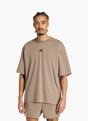 adidas PrimeLift Workout T-Shirt, Oversize Beige 168771 2