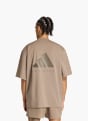 adidas PrimeLift Workout T-Shirt, Oversize Beige 168771 3