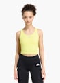 adidas 3-Streifen Studio All Me Tanktop, leicht stützend Gelb 169468 2