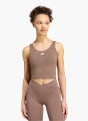 adidas 3-Streifen Studio All Me Tanktop, leicht stützend Braun 169469 2