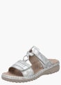 Rieker Damen Pantoletten Silber 137209 2