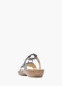Rieker Damen Pantoletten Blau 137232 3