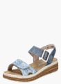 Rieker Damen Keilsandaletten Blau 137256 2