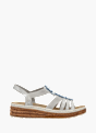 Rieker Damen Keilsandaletten Silber 137259 1