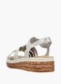 Rieker Damen Keilsandaletten Silber 137259 3