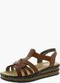 Rieker Damen Keilsandaletten Braun 143642 2