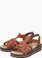 Rieker Damen Keilsandaletten Braun 143642 4