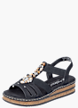 Rieker Damen Keilsandaletten Schwarz 137275 2