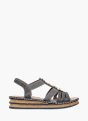 Rieker Damen Keilsandaletten Grau 137276 1