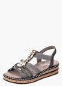 Rieker Damen Keilsandaletten Grau 137276 2