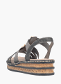 Rieker Damen Keilsandaletten Grau 137276 3