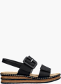 Rieker Damen Keilsandaletten Schwarz 143643 1