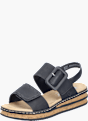 Rieker Damen Keilsandaletten Schwarz 143643 2