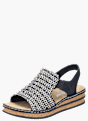 Rieker Damen Keilsandaletten Schwarz 137280 2