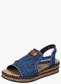 Rieker Damen Keilsandaletten Blau 131197 2