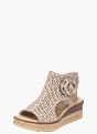 Rieker Damen Keilsandaletten Beige 137290 2