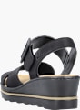 Rieker Damen Keilsandaletten Schwarz 143650 3