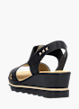 Rieker Damen Keilsandaletten Schwarz 131264 3