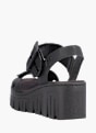 Rieker Damen Keilsandaletten Schwarz 137349 3