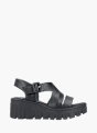Rieker Damen Keilsandaletten Schwarz 137350 1