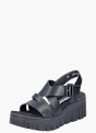 Rieker Damen Keilsandaletten Schwarz 137350 2