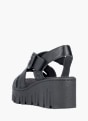 Rieker Damen Keilsandaletten Schwarz 137350 3