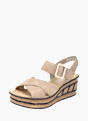 Rieker Damen Keilsandaletten Beige 137353 1