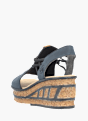 Rieker Damen Keilsandaletten Blau 137354 3