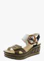 Rieker Damen Keilsandaletten Beige 137355 2