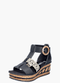 Rieker Damen Keilsandaletten Schwarz 137357 2