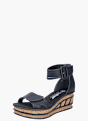 Rieker Damen Keilsandaletten Schwarz 131280 2