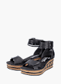 Rieker Damen Keilsandaletten Schwarz 131280 4