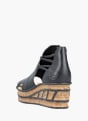 Rieker Damen Keilsandaletten Schwarz 137359 3