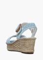 Rieker Damen Keilsandaletten Blau 137360 3