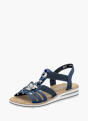 Rieker Damen Keilsandaletten Blau 136374 2