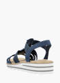 Rieker Damen Keilsandaletten Blau 136374 3