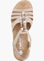 Rieker Damen Keilsandaletten Beige 141946 4