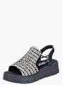 Rieker Damen Keilsandaletten Schwarz 136380 2