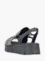 Rieker Damen Keilsandaletten Schwarz 136380 3