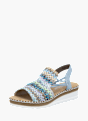 Rieker Damen Keilsandaletten Blau 136385 2