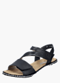 Rieker Damen Keilsandaletten Schwarz 136390 2