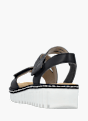 Rieker Damen Keilsandaletten Schwarz 136390 3
